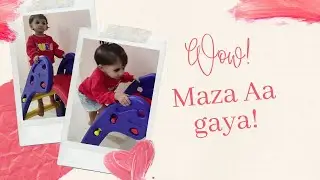 Inaaya's New Toy: Foldable Garden Slide for Baby