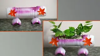 Horizontal Planter From Recyceld Plastic Bottles | DIY Plant Pots Plastic Bottles