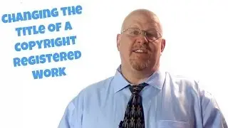 How to change the title of a work already registered for copyright