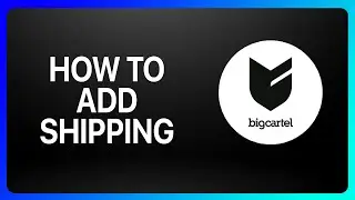 How To Add Shipping On Big Cartel Tutorial