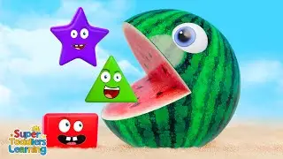 Learn Colors with PACMAN and Watermelon Street Vehicle for Kid