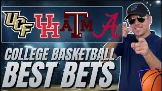 BEST Wednesday College Basketball Picks! | UCF vs Houston & Texas A&M vs Alabama