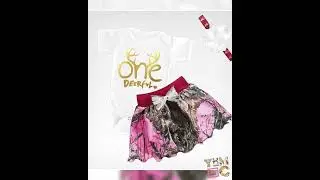 Baby Girl 1st Birthday Pink Camo Skirt and One-deerful Onesie Set