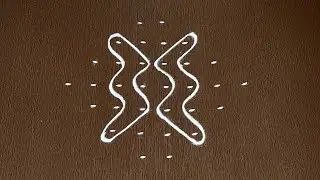 8×2 Dots Easy Daily Muggulu | Thipkyanchi,Festival Rangoli | Easy Chukkala Muggulu #Star Rangoli