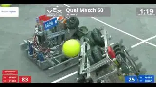 VEX Worlds 2016 - VRC High School - Science - Qual 50 (8691D 6135C) 244 vs 149 (4828B 6526F)