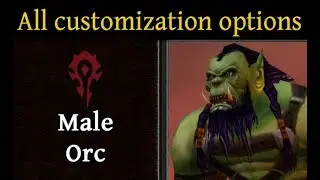 All Customization Options: Male Orc [9/16] with Race Theme music (Classic WoW)