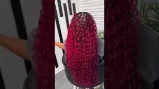 🔥Hair: #BUG Burgundy Red Boho Braids Deep Wave No Weft Bulk Hair for Human Hair CVOHAIR #cvohair