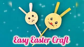 DIY Bunny Stick Puppets 🐰 | Easy Easter Craft for Kids | Cute & Simple Easter Bunny Puppet Craft