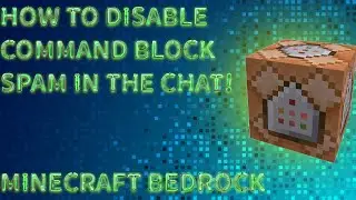 How to DISABLE Command Block output in CHAT ! (BEDROCK EDITION)