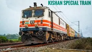 First Run of Kishan Special Parcel Express Train from Tarakeswar-Dimapur led by Fastest WAP-5 E-Loco