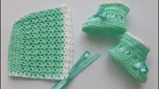 Gorro a crochet para recién nacido 0-3 meses o capota a ganchillo , baby hat fácil y rápido de tejer