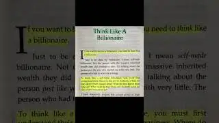 Billionaire Mindset#lifelessons #motivation