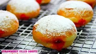 Strawberry Filled Donuts