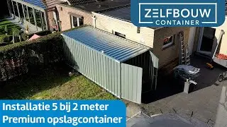 Installatie 5 bij 2 meter Premium opslagcontainer