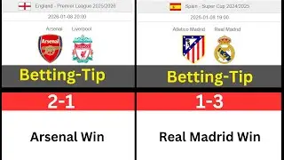 FOOTBALL PREDICTIONS TODAY 8/01/2026 SOCCER PREDICTIONS TODAY | BETTING TIPS, #footballpredictions