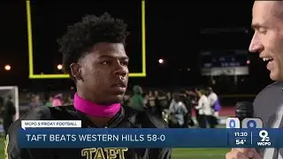 Taft junior quarterback on the team's big victory