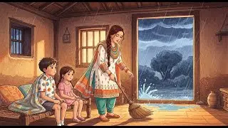 A Stormy Morning Routine in a Simple Village Home 🌧️ | Cozy Family Routine (Relaxing ASMR)
