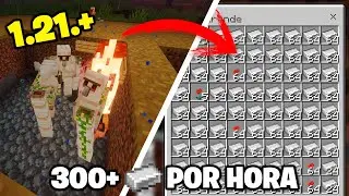Una de las MEJORES GRANJAS de HIERRO para MINECRAFT BEDROCK 1.21.+