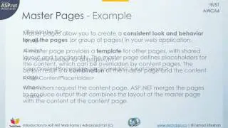 Introduction to ASP.NET Web Forms - Advanced part (C)