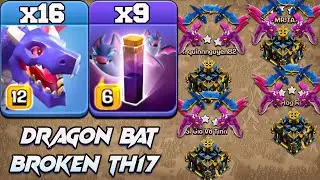 Th17 Dragon & Bat Spell Attack Strategy 2025 | 15 Dragon + 6 Bat Spell Clash of clans | CWL Attack