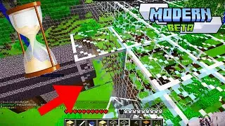 ⌛I Spent HOURS Building a Giant Glass Square Dome Around My House⌛ - Minecraft Modern Beta SMP