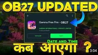 Free Fire ob27 update confirm date🤫 ||new characters,new lobby gunskin||aaj rate bara baje kya ayega