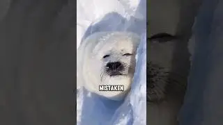 Почему этот детёныш гренландского тюленя пытался обнять человека #животные #тюлень #мило