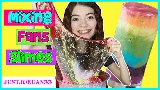 FAN SLIME SMOOTHIE!  - Mixing Fan Slimes / JustJordan33