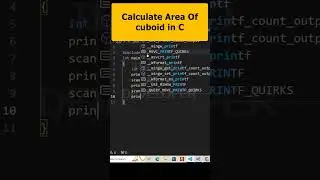 C Program to calculate Area of Triangle (cuboid) Part 178 | C Programming #interviewquestions