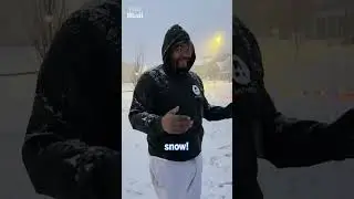 Florida man experiences snow for the first time