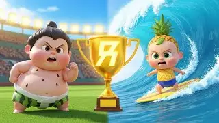 Fruit Baby Sports Challenge 🏆 Cute Fruit Babies Athletics Compilation: Funny 3D Animation