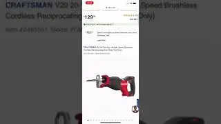 Craftsman&rsquo;s Reciprocating Saw with 4ah Battery and Charger Not A Bad Deal!