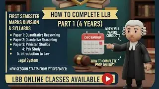 Marks divisions of LLB part 1 4 yesrs semester|Online law classes availabe||LlB part 1 4 years||llb