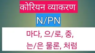 Korean bhasa N+ 마다, 으/로, 중, 는/은 물론, 처럼