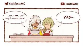 cooking disaster (cyno and collei) [GENSHIN IMPACT - COMIC MEME]