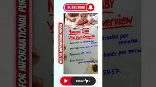 Newborn Baby Vital Signs | Normal Ranges#shortsviral #education #newbornbaby #health
