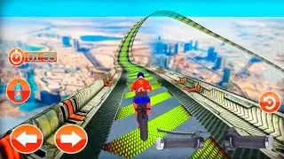 Impossible Crazy Bike Stunt Racing Drive 3D Android Gameplay 2019