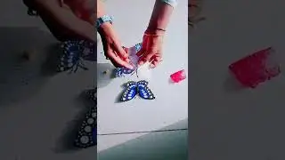 How stick,butterfly sticker?#short