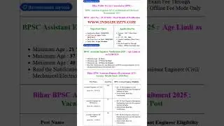 Bihar BPSC Assistant Engineer (Civil/Mechanical/Electrical) Recruitment 2025 Apply Online for 1024