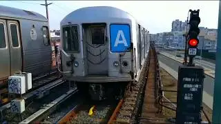 R42 (A) Train departing Beach 67 Street (Farewell)