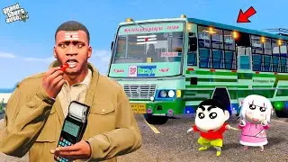 Franklin Become A Shinchan Tamil Nadu Bus Driver in GTA 5