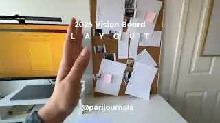 The layout session for the 2026 - 12 week year vision board @parijournals  #2026 #visionboard #vlog