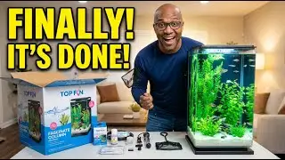 Top Fin Fascinate Column Aquarium Starter Kit Setup