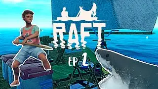 Myca vs Shark! (Raft) Survival Gameplay Ep2 w/Myca
