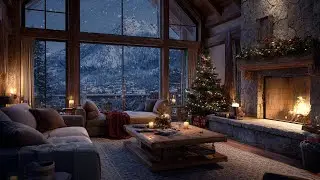 Peaceful Snowy Cabin Ambience 🔥 Gentle Fire Sounds for Deep Winter Rest