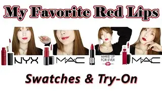My Favorite Red Lips | Swatches & Try-On | AERIN