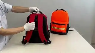 Red & Orange Emergency Backpacks &ndash; Dual Colors Available! Reflective Design for Night Safety.