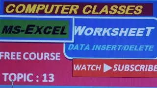 EXCEL  CRASH COURSE