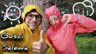 Salewa puez acqua3 Woman e Salewa puez PTX2L Woman due antipioggia da trekking, uno promosso uno no.