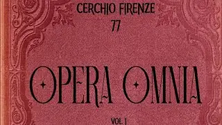 Cerchio Firenze 77 - Presentazione Opera Omnia, Tribal Edizioni.